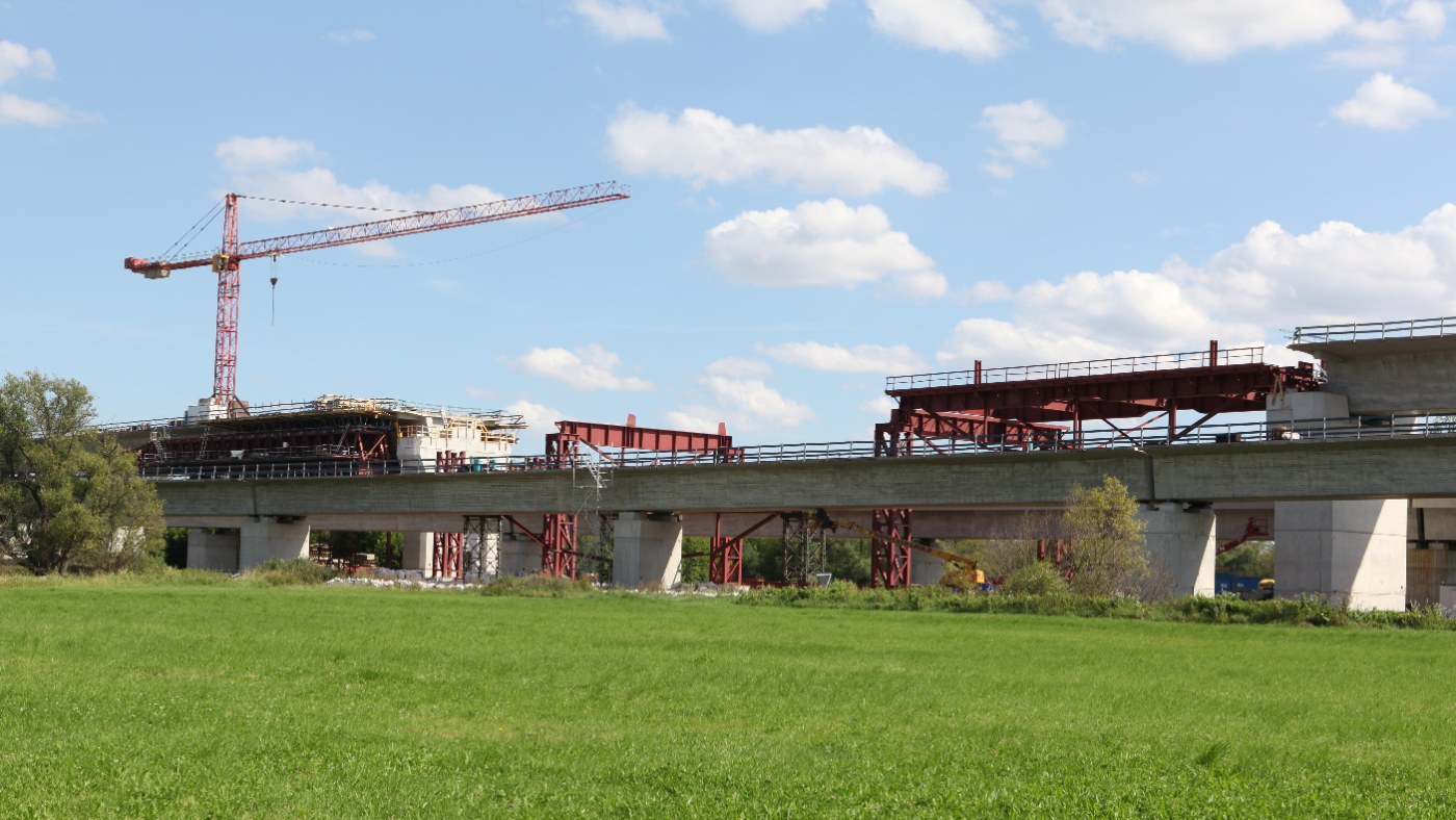 Saale-Elster-Talbrücke im Bau 2012