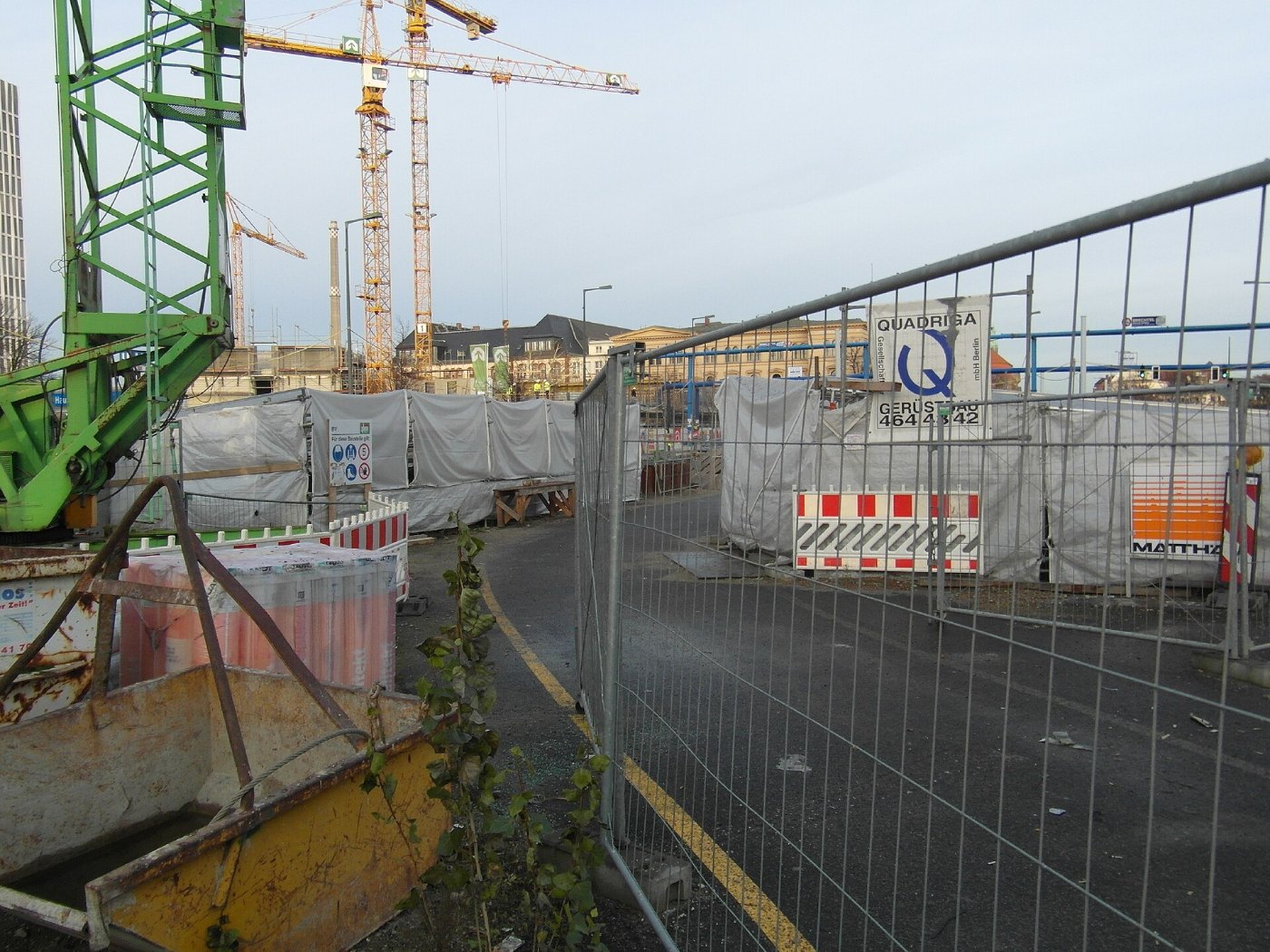 Berlin Baustelle Straßenbahnstrecke Invalidenstraße Hauptbahnhof ()