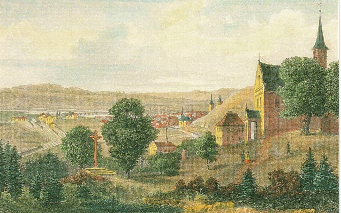 Ansicht Schwandorf mit Bahnhof im 19 Jahrhundert