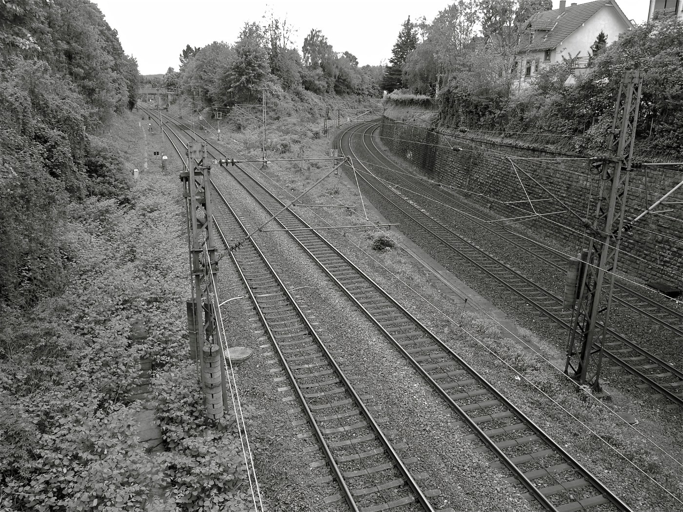 Schwarzwaldbahn und Rheintalbahn an der Zaehringerkurve in Offenburg