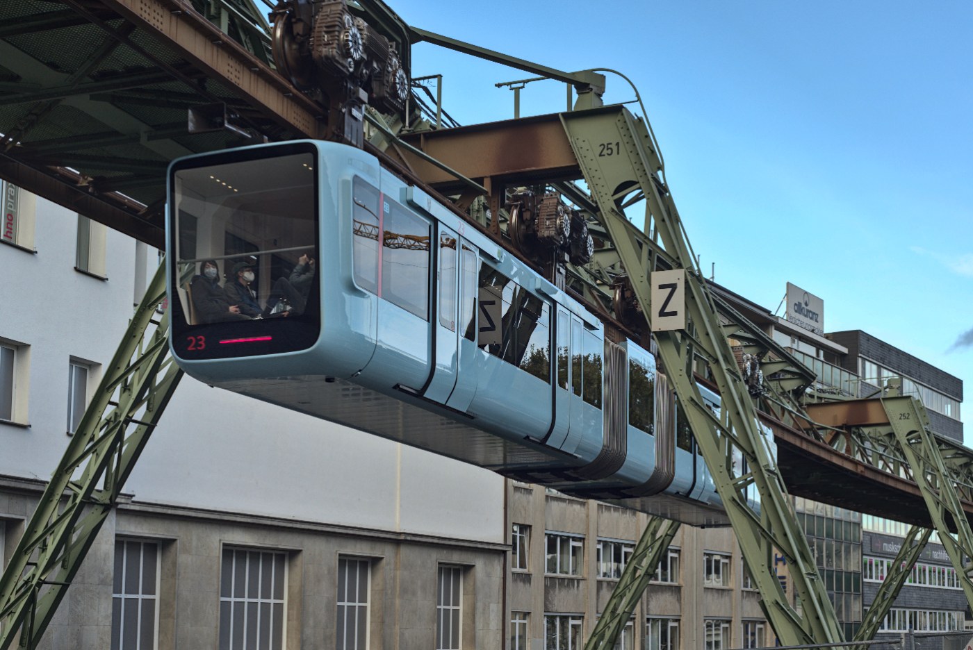 Historischer Wagen 23 der Wuppertaler Schwebebahn