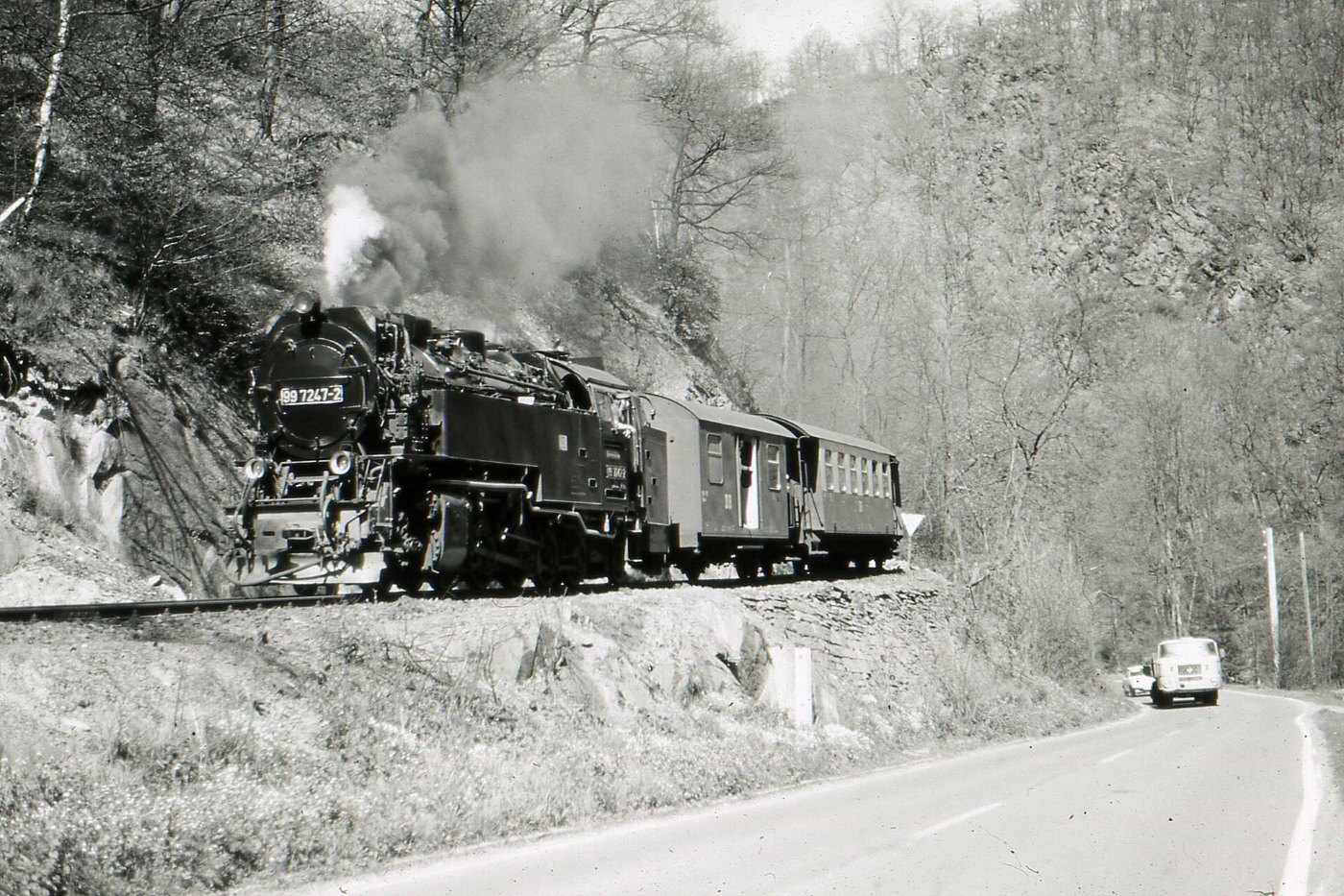 Selketalbahn near Mägdesprung, DDR, May 1990