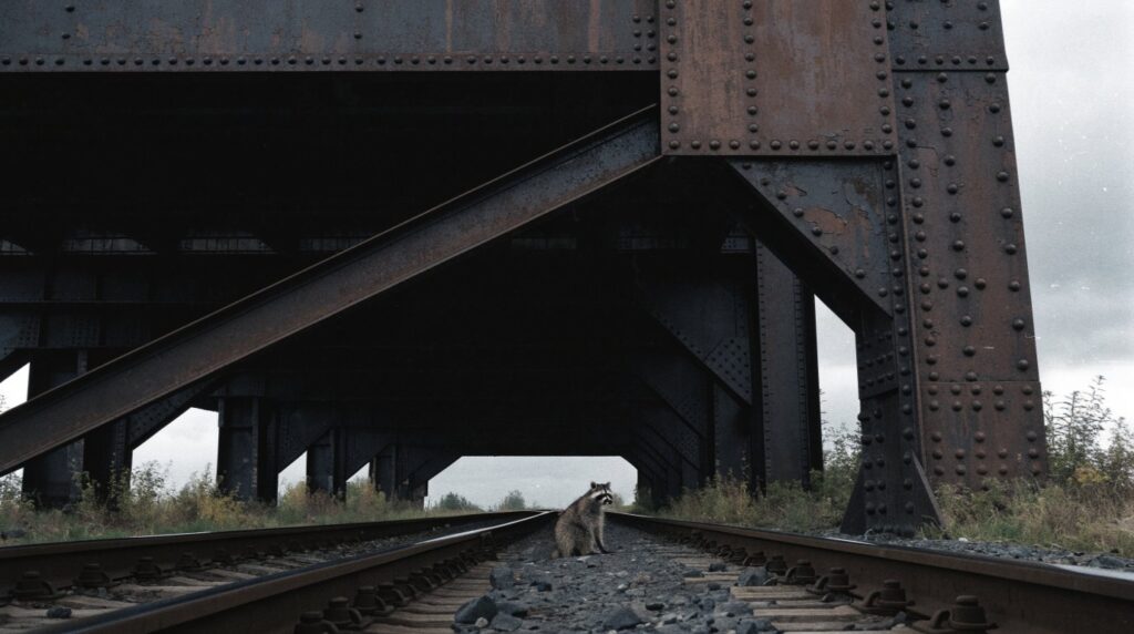 Panzer über eine Brücke von 1953, bald gesperrt