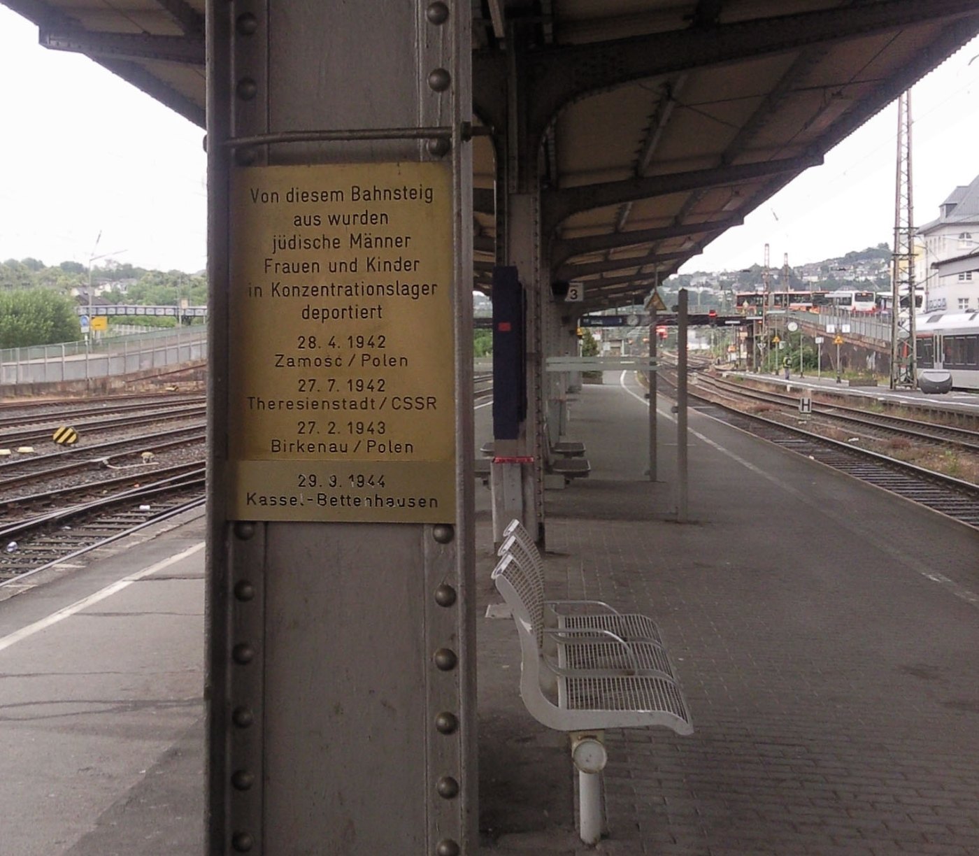 Bahnhof Siegen Plakette Judendeportation