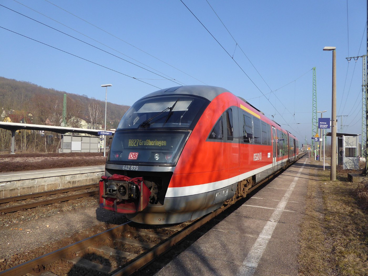 Triebwagen aus Sömmerda in Großheringen 14 02 2017