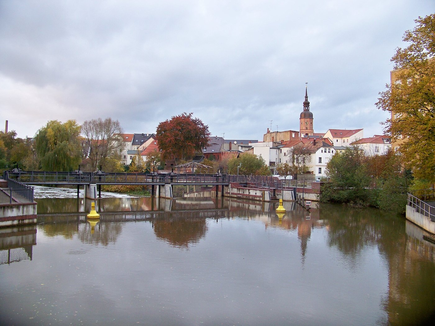 Spremberg vom Stadtmühlenwehr