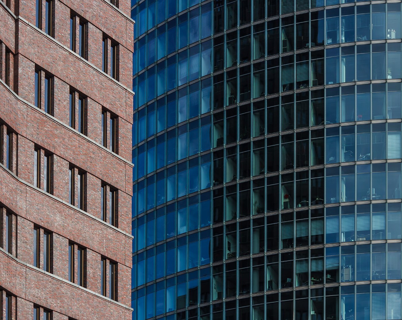 Detail, Kollhoff Tower and BahnTower, Potsdamer Platz, Berlin, Germany 3