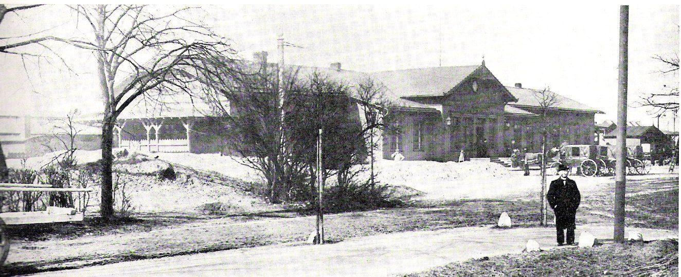 Stralsund, Germany, alter Bahnhof, um 1870