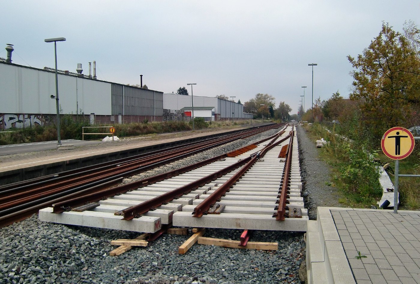 Gleisbauarbeiten Bahnhof Rastede