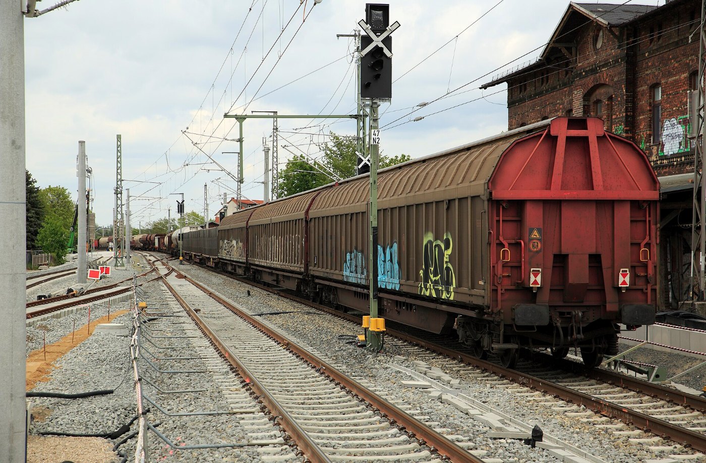 J35 395 Bf Taucha, Güterzug Ri Eilenburg