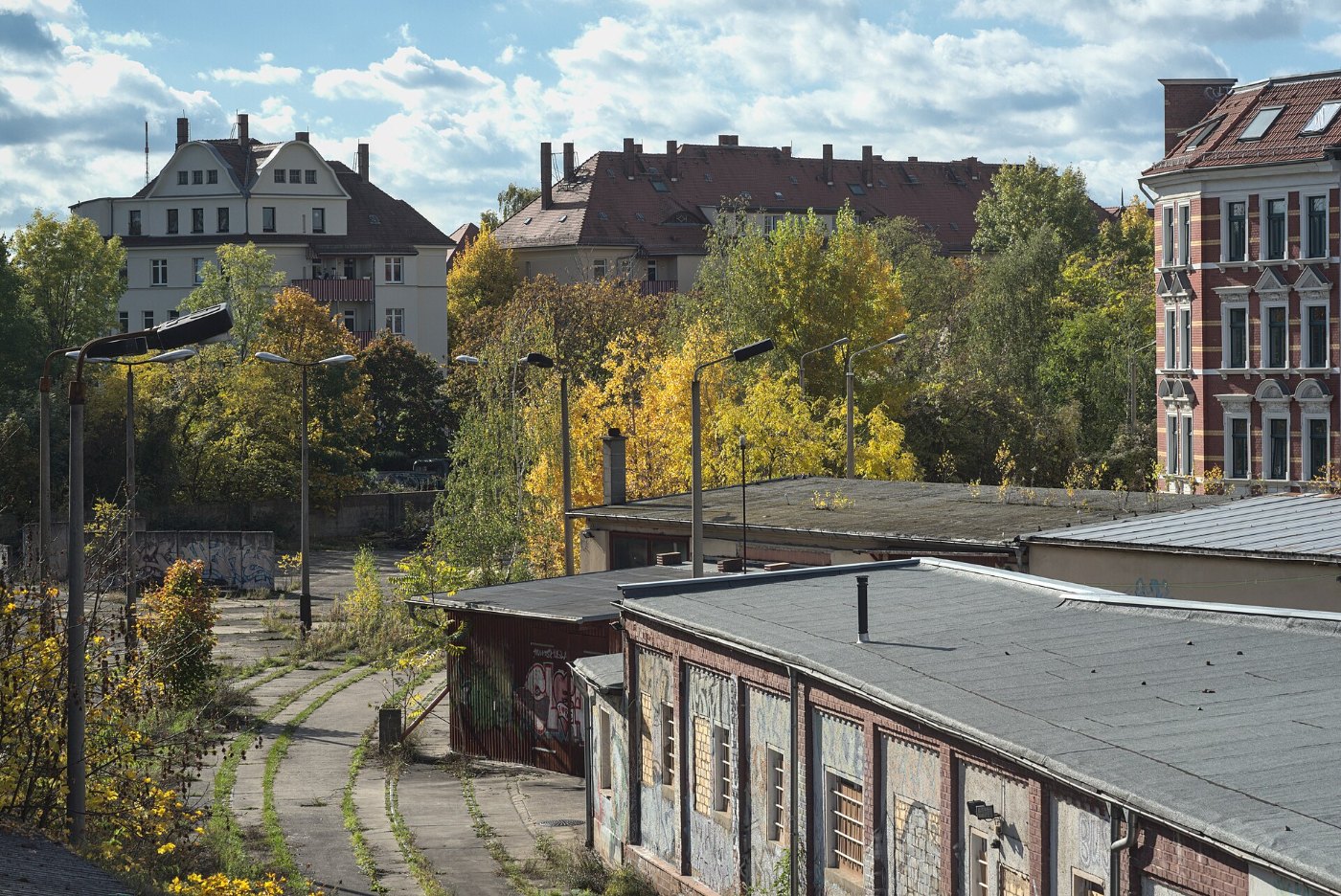 Ehemaliges Anschlussgleis der Maschinenfabrik Karl Krause in Leipzig