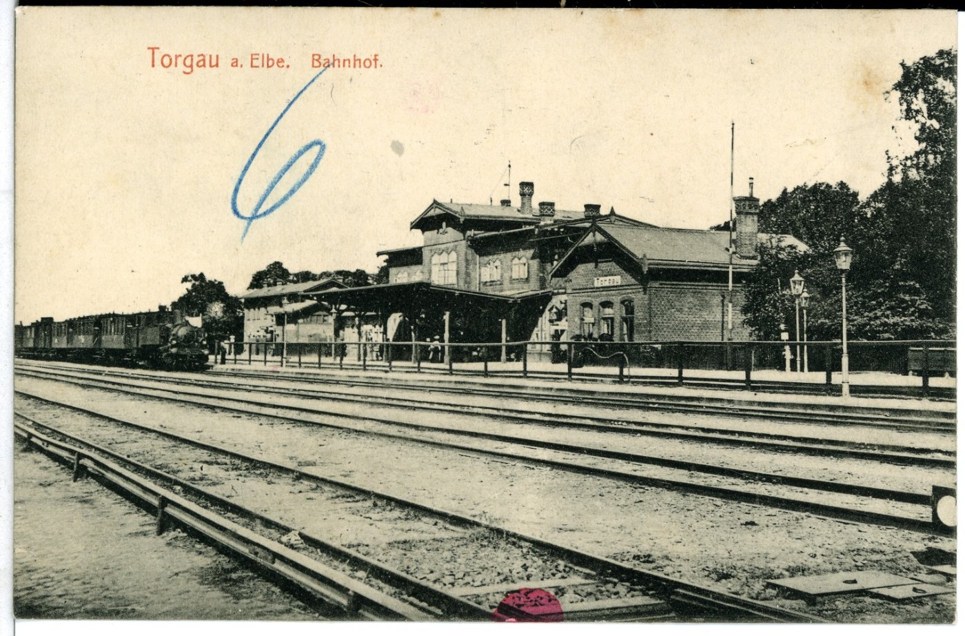 10098 Torgau 1908 Bahnhof Brück & Sohn Kunstverlag