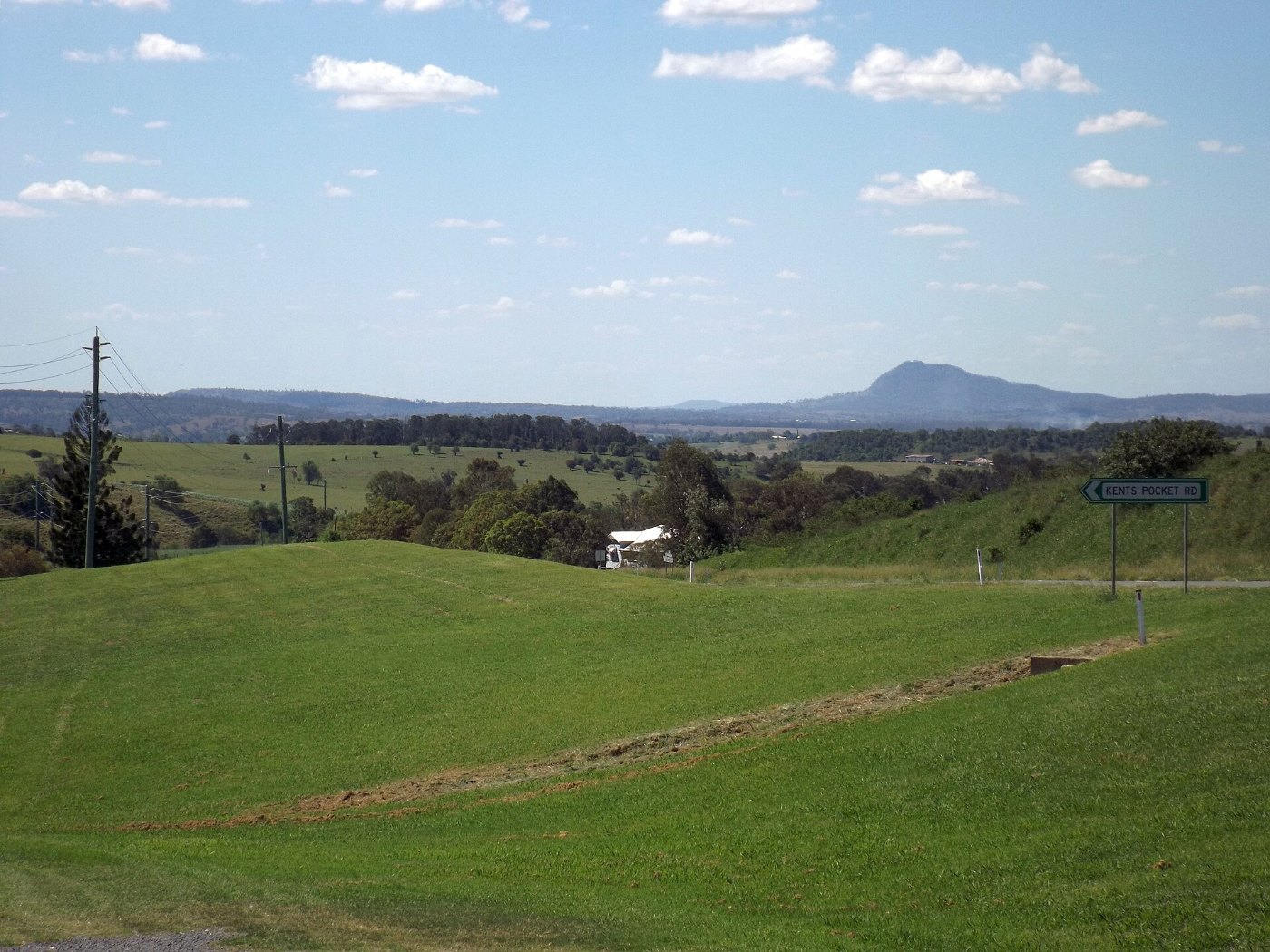 View northwest at road intersection in Templin, Queensland