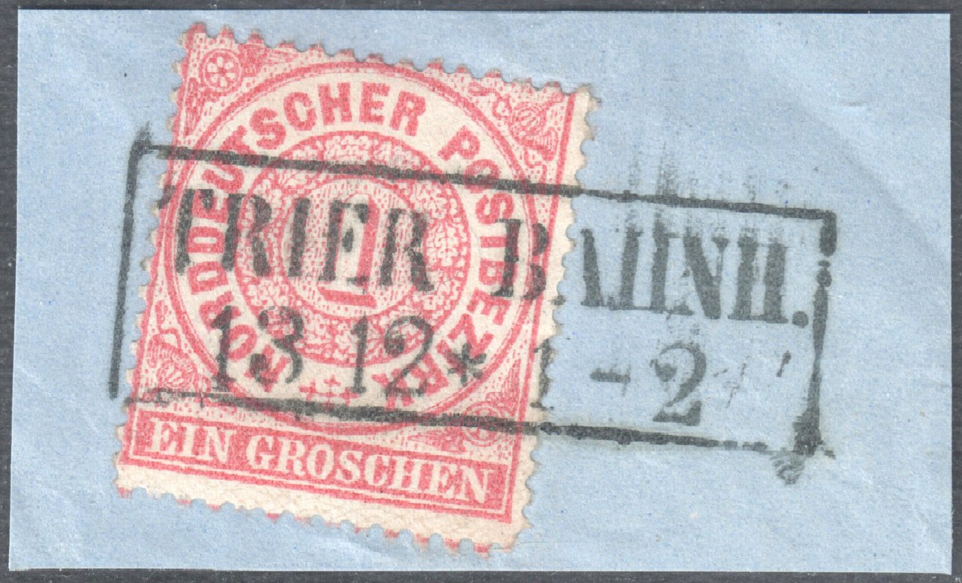 North German Confederation 1869 TRIER BAHNH. Feuser Pr 3322