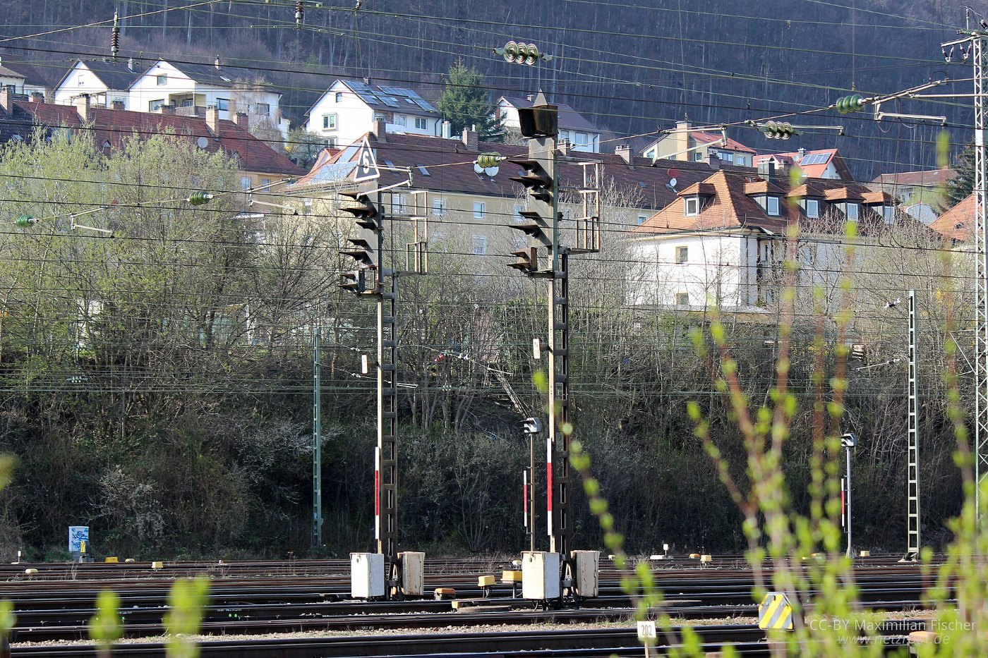 Busch mit Fokus auf Hp Signale Bahnhof Treuchtlingen ()