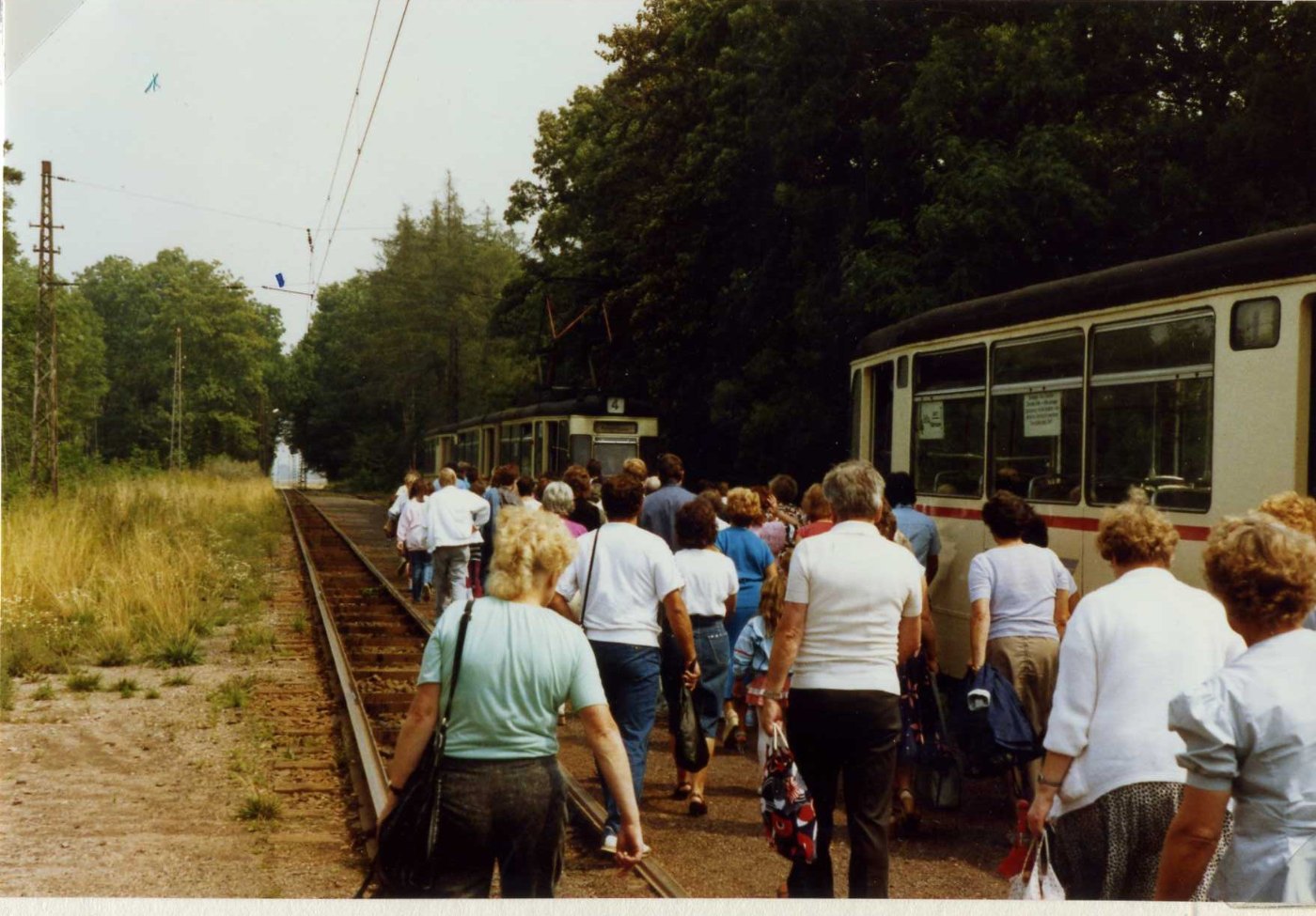 All change on the Thüringerwaldbahn at Boxberg Aug 1989