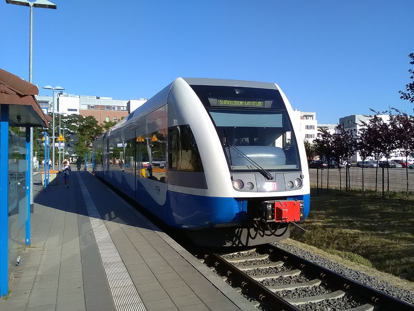 Stadler GTW of the Usedomer Bäderbahn w Świnoujściu centrum lipiec 2018