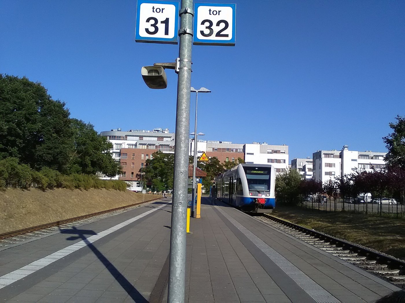 Stadler GTW of the Usedomer Bäderbahn w Świnoujściu centrum lipiec 2018