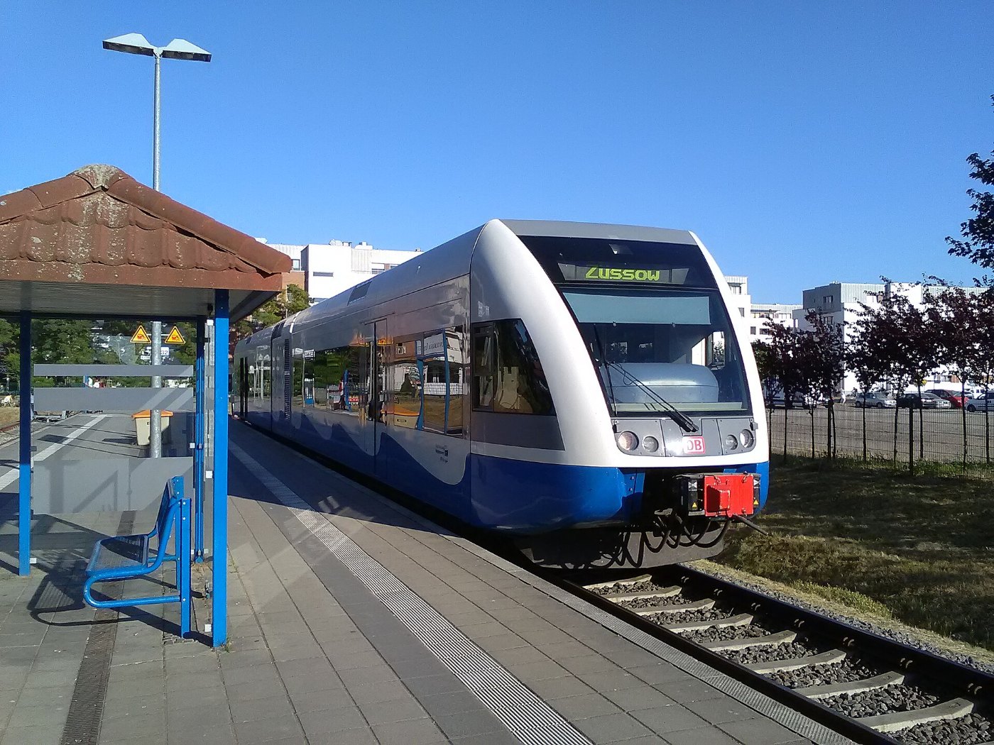 Stadler GTW of the Usedomer Bäderbahn w Świnoujściu centrum lipiec 2018