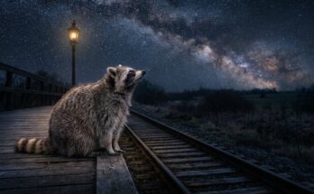 Poetry Slam Texte Beispiele: Waschbär am nächtlichen Bahnsteig unter der Milchstraße