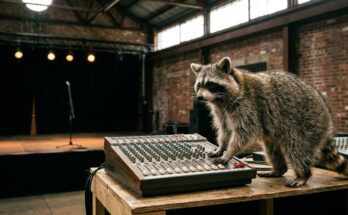 Waschbär am Mischpult in einer umgebauten Lokhalle – Technik-Rider für Slammer