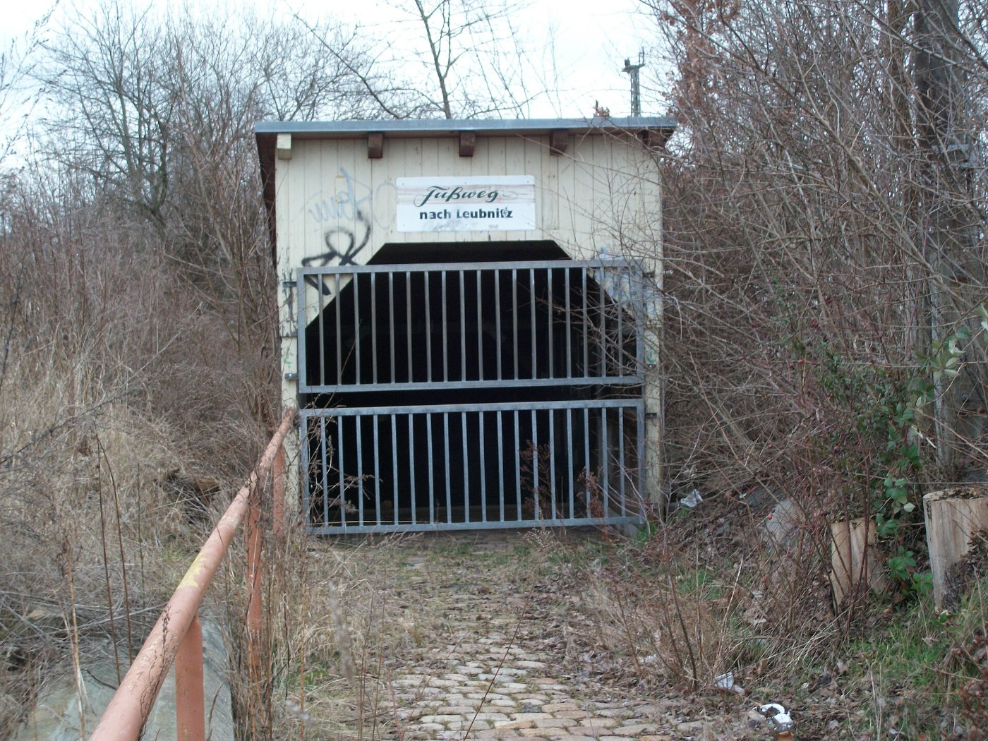 Bahnhof Werdau, stillgelegter Personentunnel nach Leubnitz