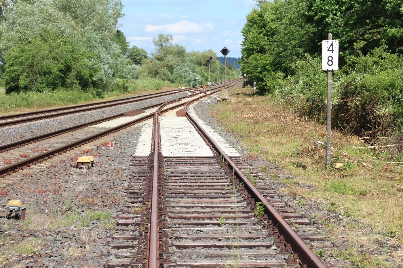 Bahnhof Albshausen 27 Blick Ri Wetzlar vom westlichen Bü