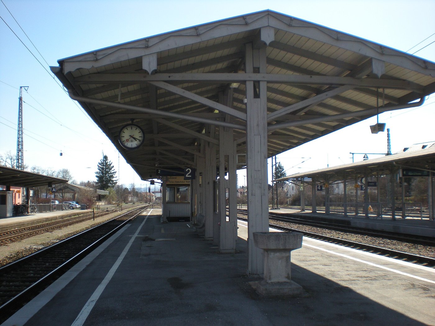 Bahnhof Weilheim Bahnsteigdach