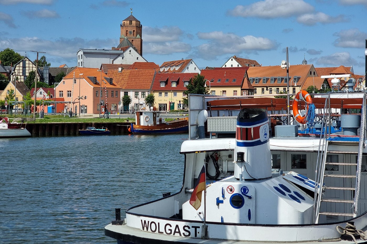 Blick auf Wolgast