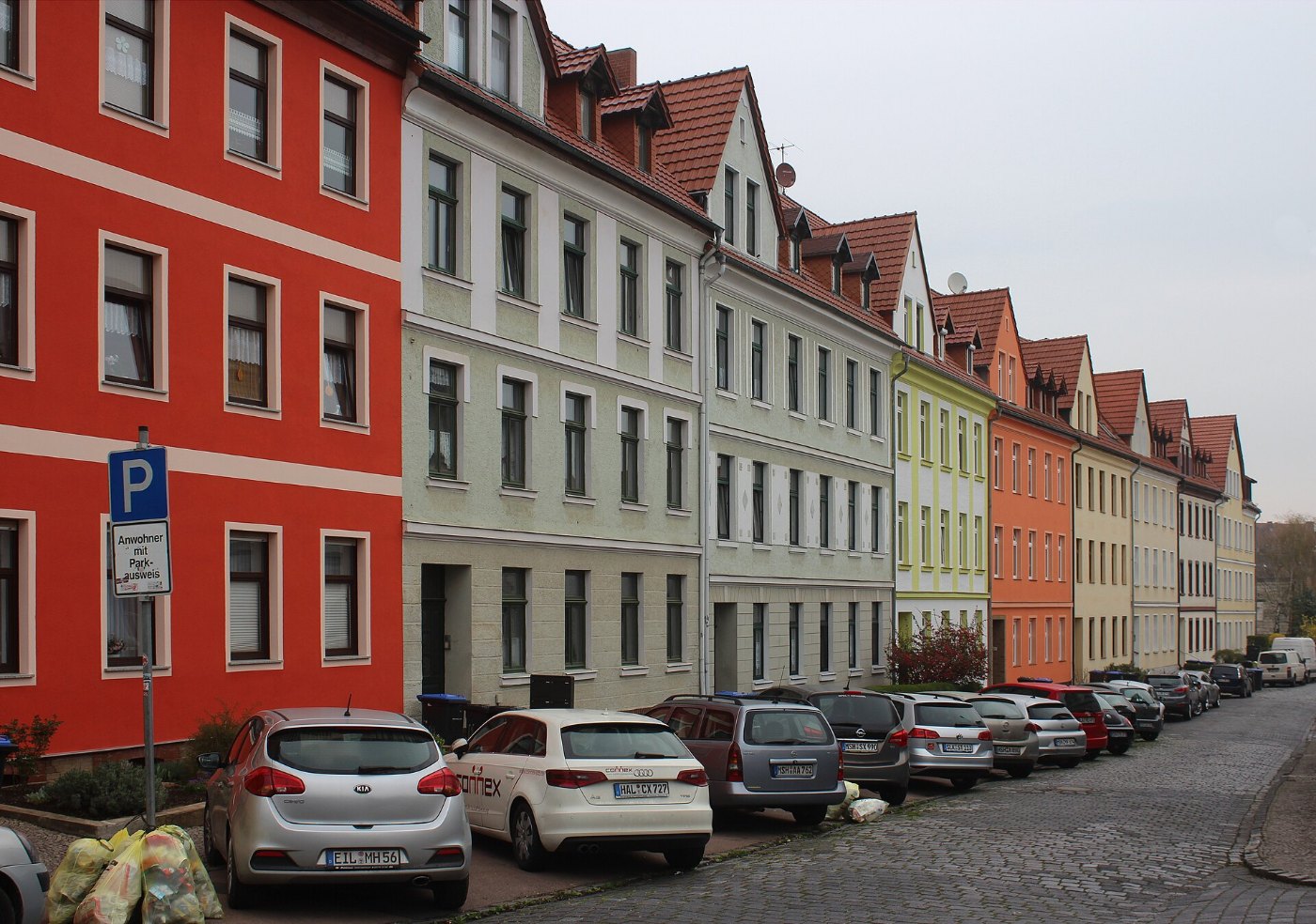 Lutherstadt Eisleben, Häuserzeile in der Größlerstraße