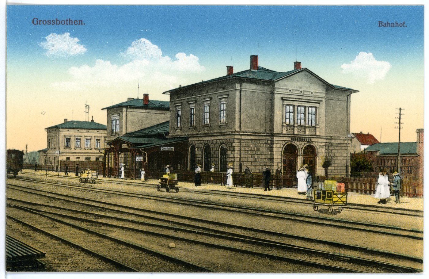 15513 Großbothen 1913 Bahnhof Brück & Sohn Kunstverlag