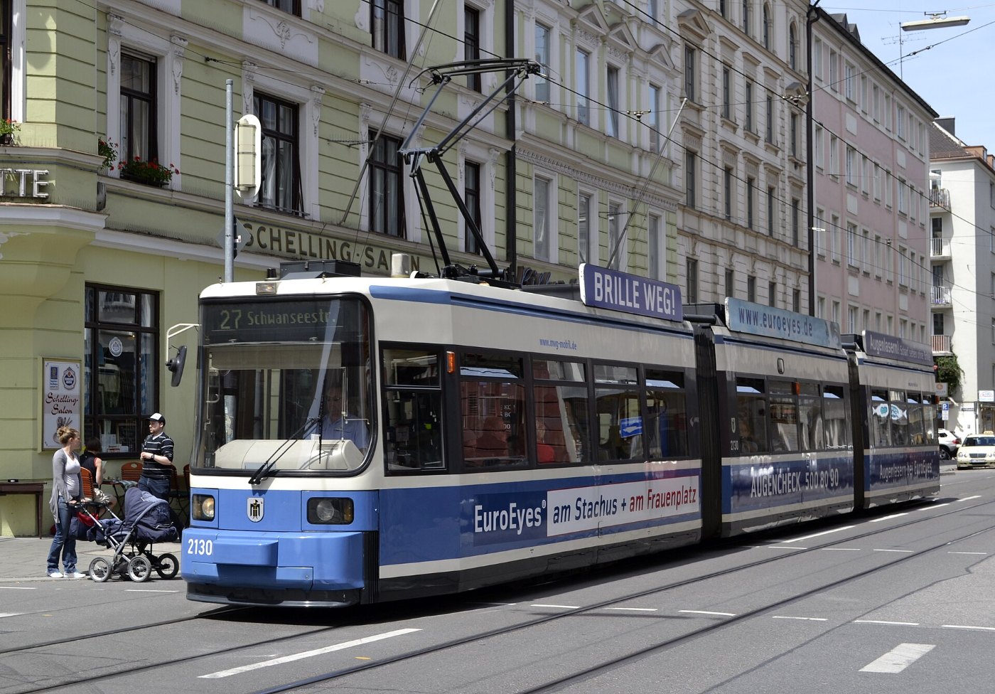 Tram 27 Richtung Schwanseestr. in München