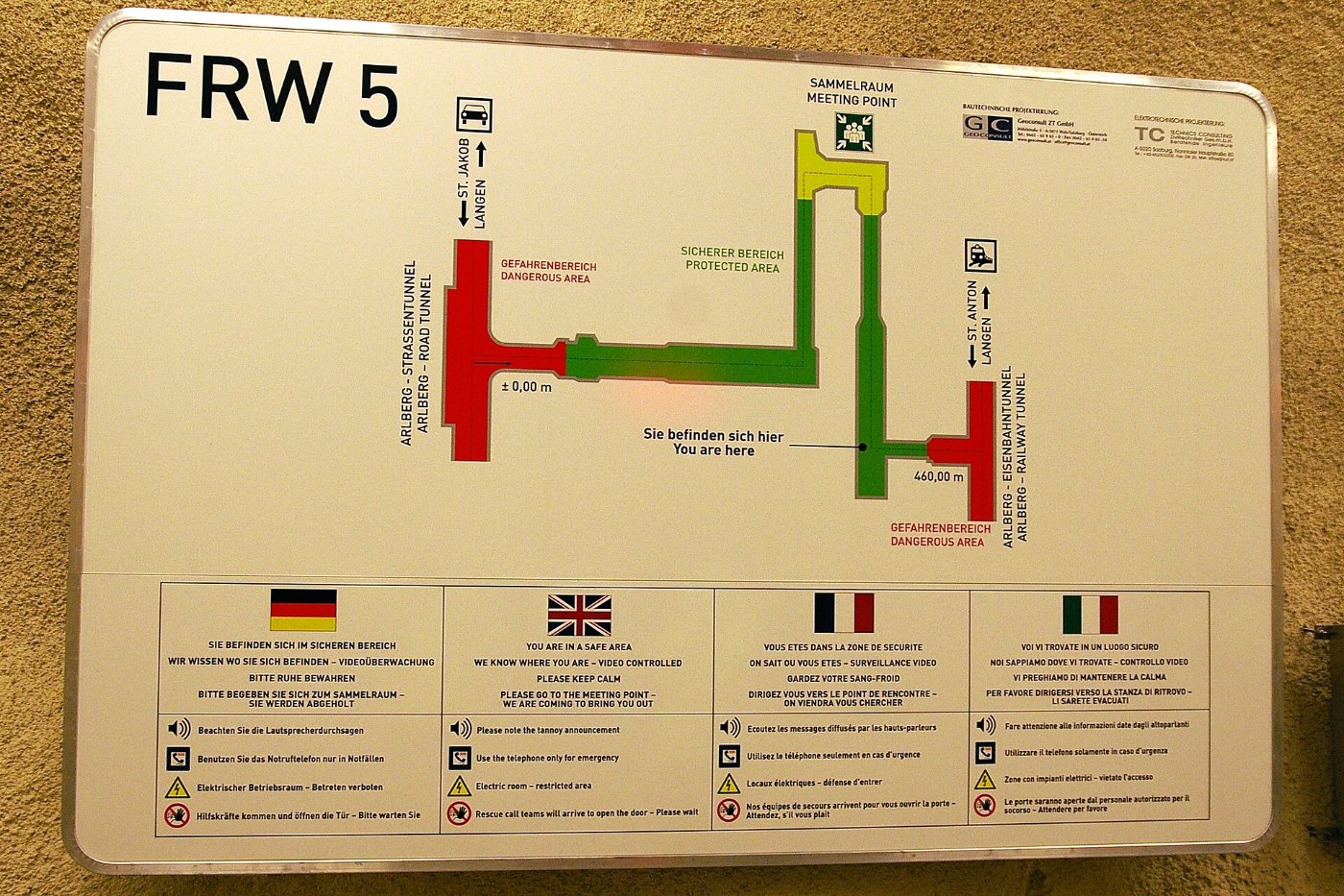 Infotafel FRW 5 Arlbergtunnel