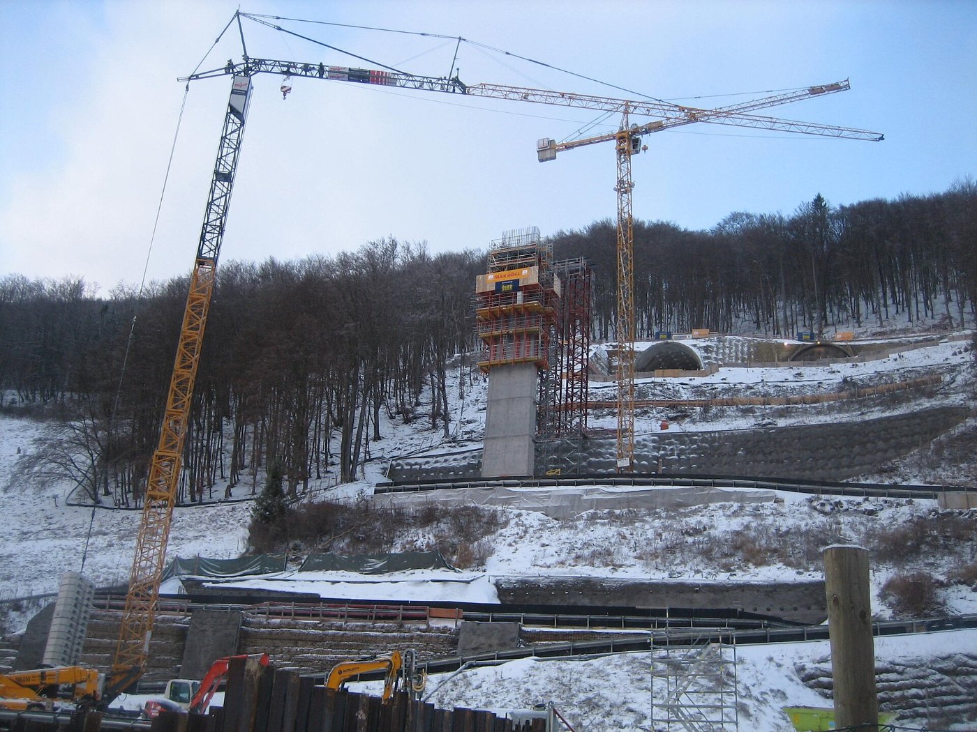 Baustelle Filstalbrücke Januar 2017