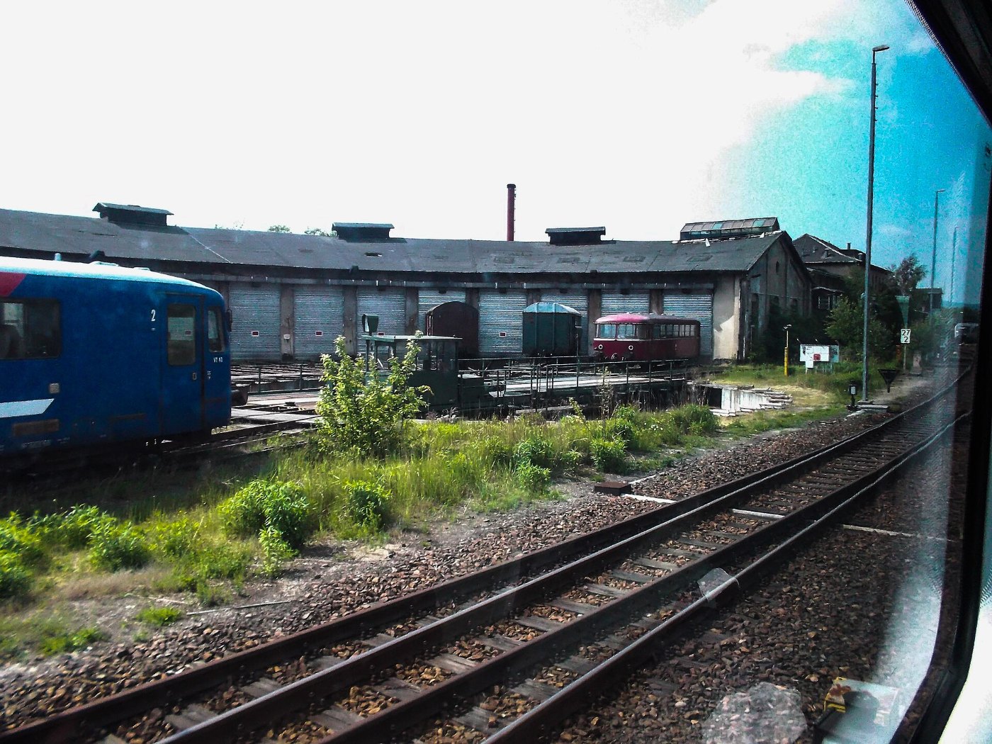 Roter Schienenbus der Deutschen Reichsbahn (Lokschuppen Bahnhof Zittau)