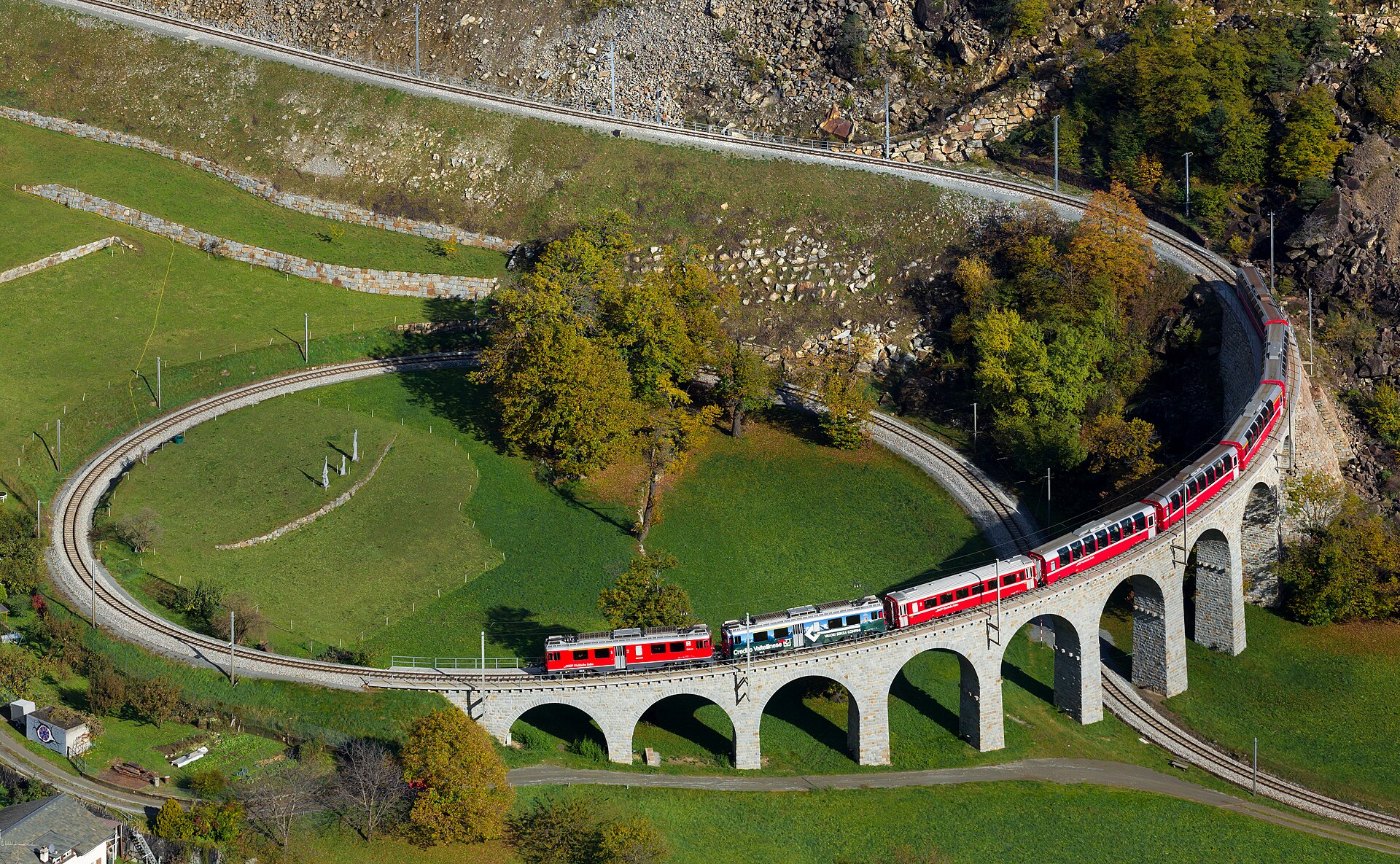 RhB ABe 4 4 III Kreisviadukt Brusio