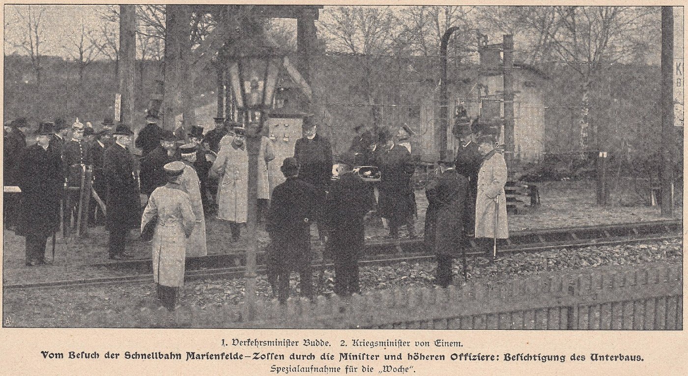 Dahlewitz 1903 Besichtigung Unterbau