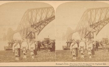 Group of 7 Stereograph Views of the Forth Bridge, Queensferry, Scotland