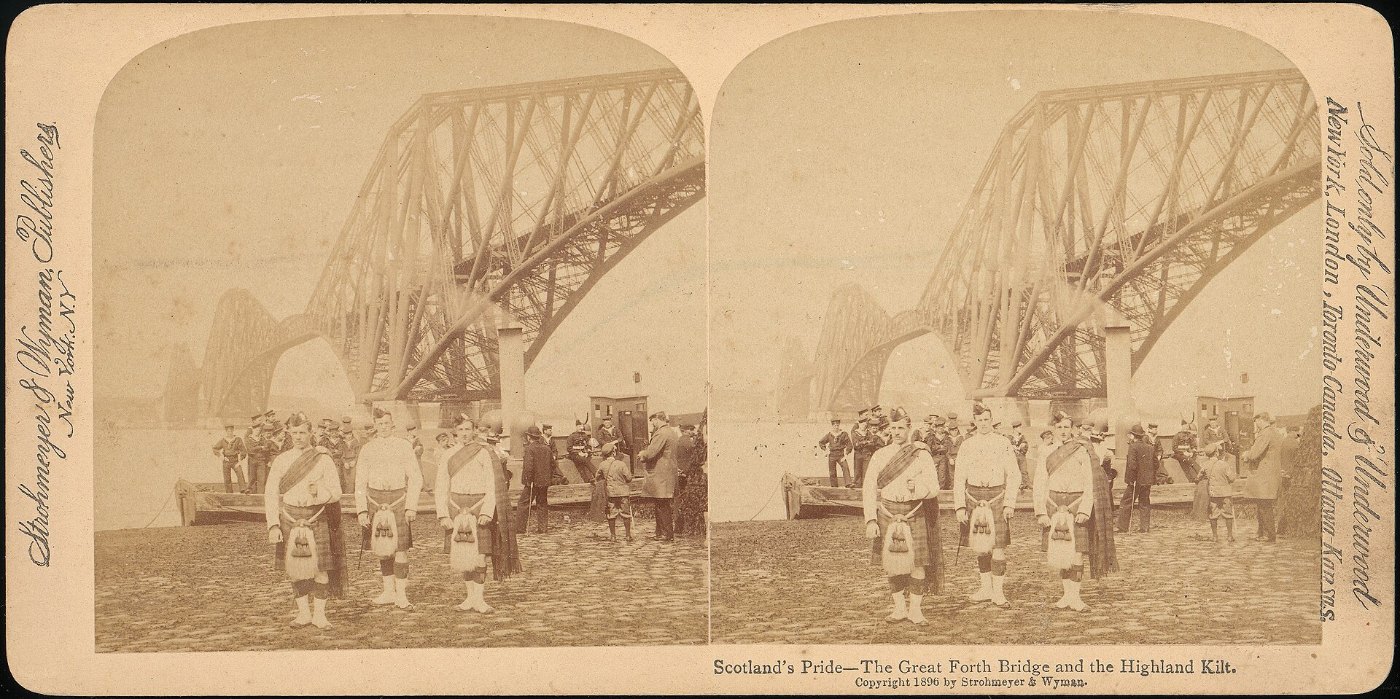Group of 7 Stereograph Views of the Forth Bridge, Queensferry, Scotland