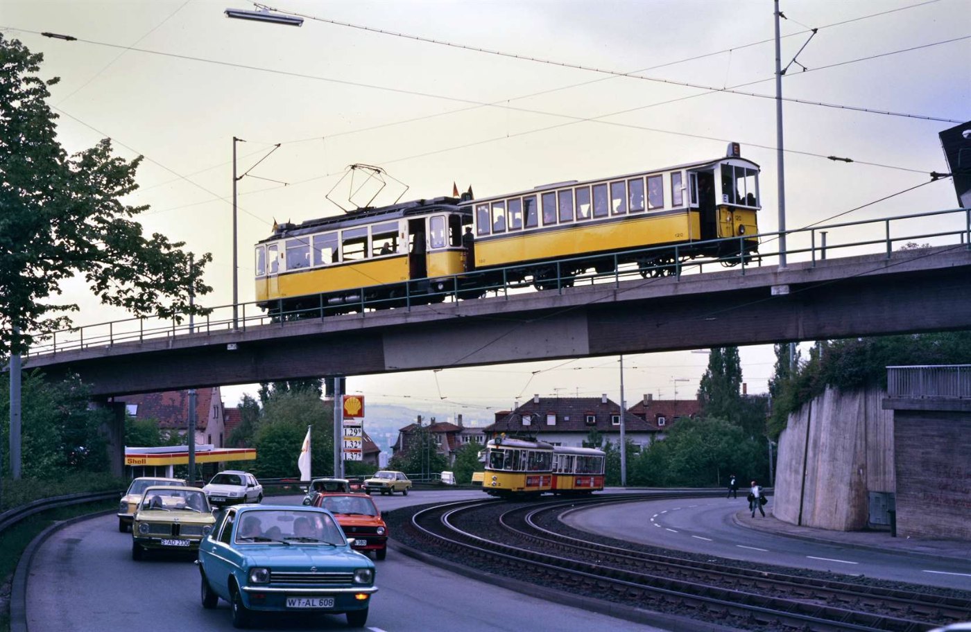 A very special encounter of Stuttgart rack railway and Stuttgart tramway