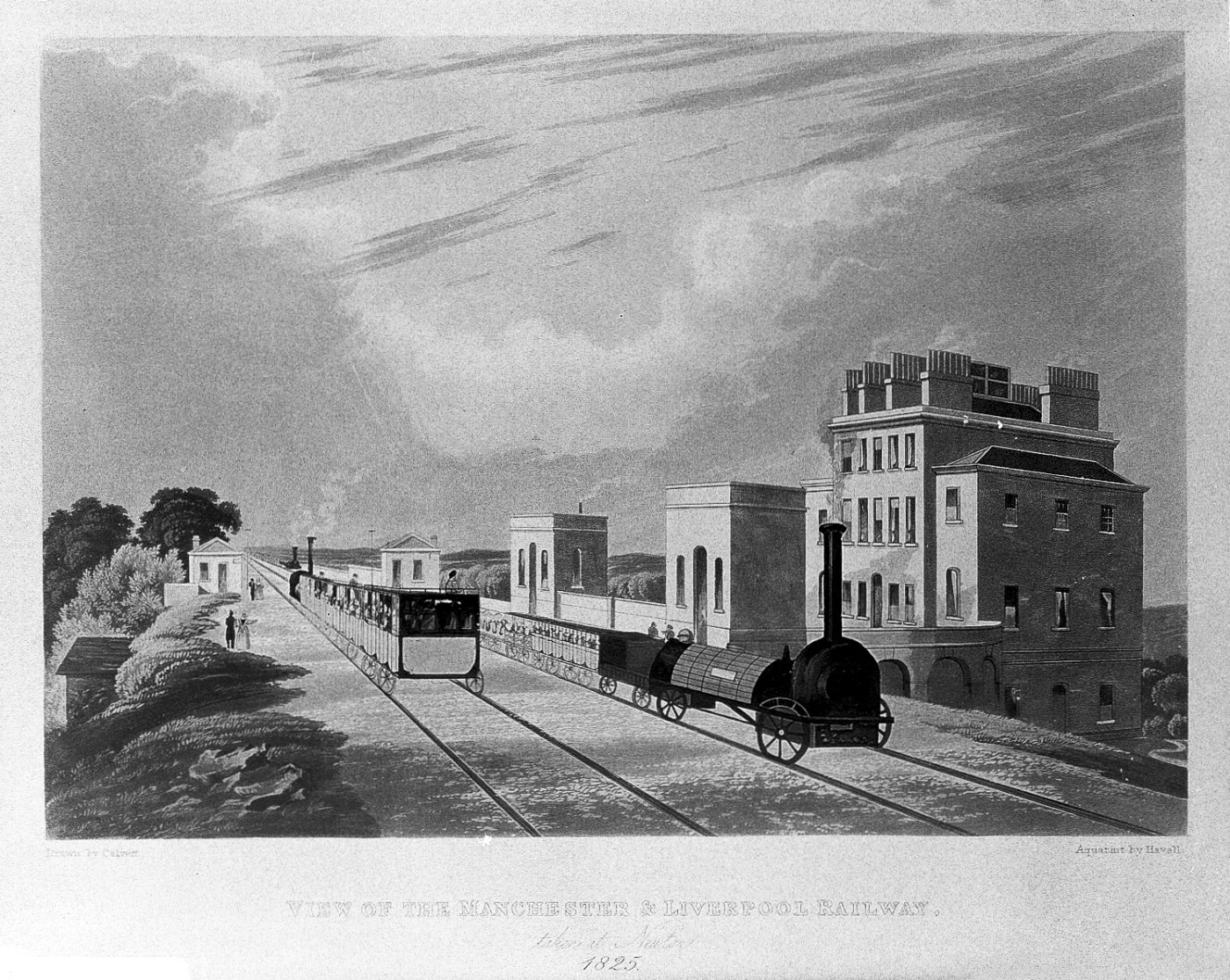 A steam train on the Manchester and Liverpool Railway Wellcome L