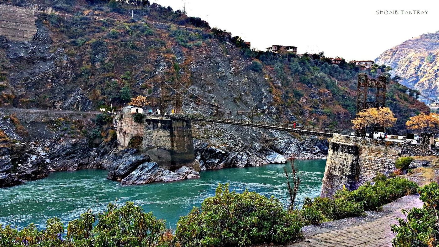 Old Bridge over river Chenab at Ramban