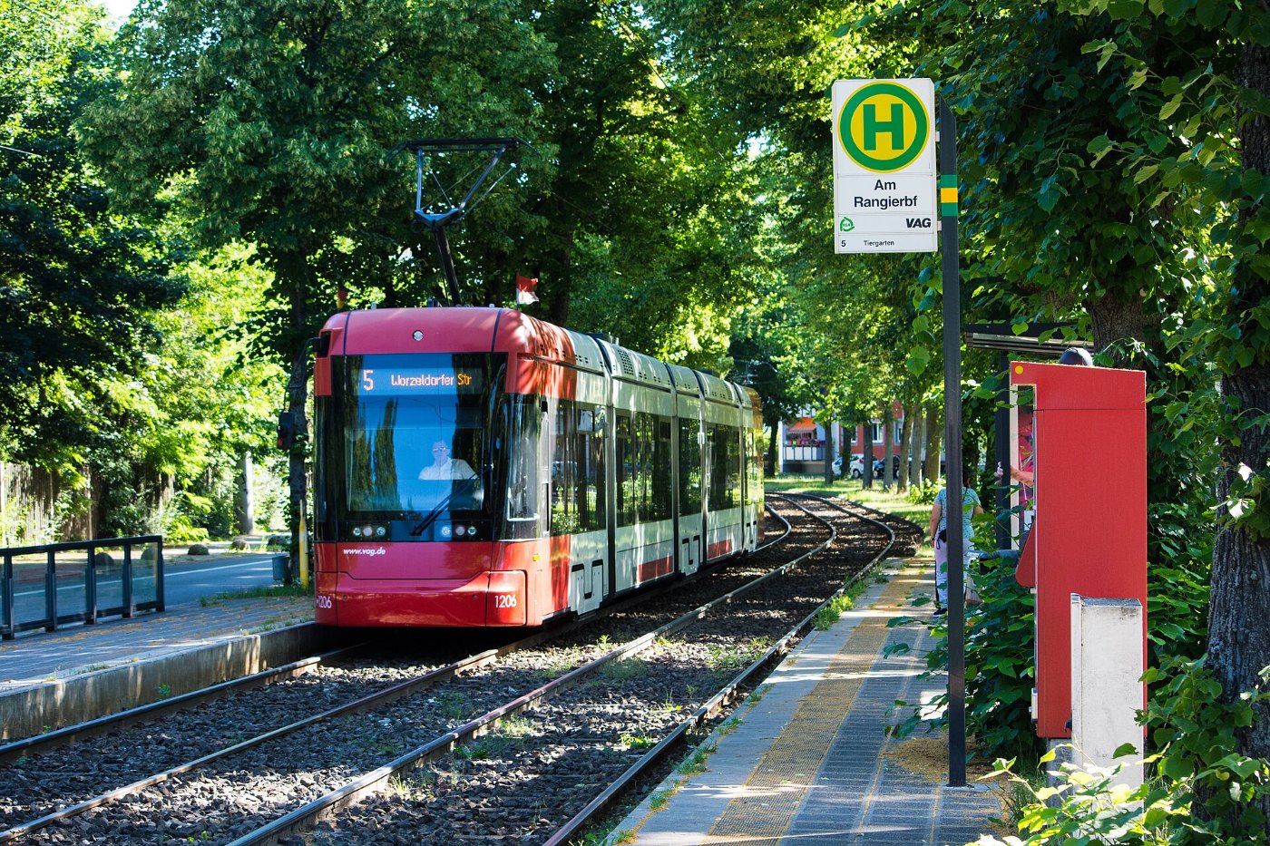 Number 5 tram at 