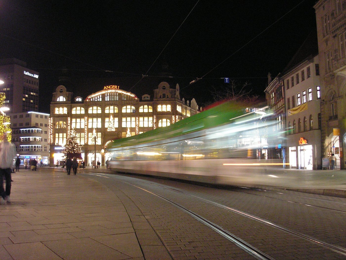 Anger mit Straßenbahn Erfurt