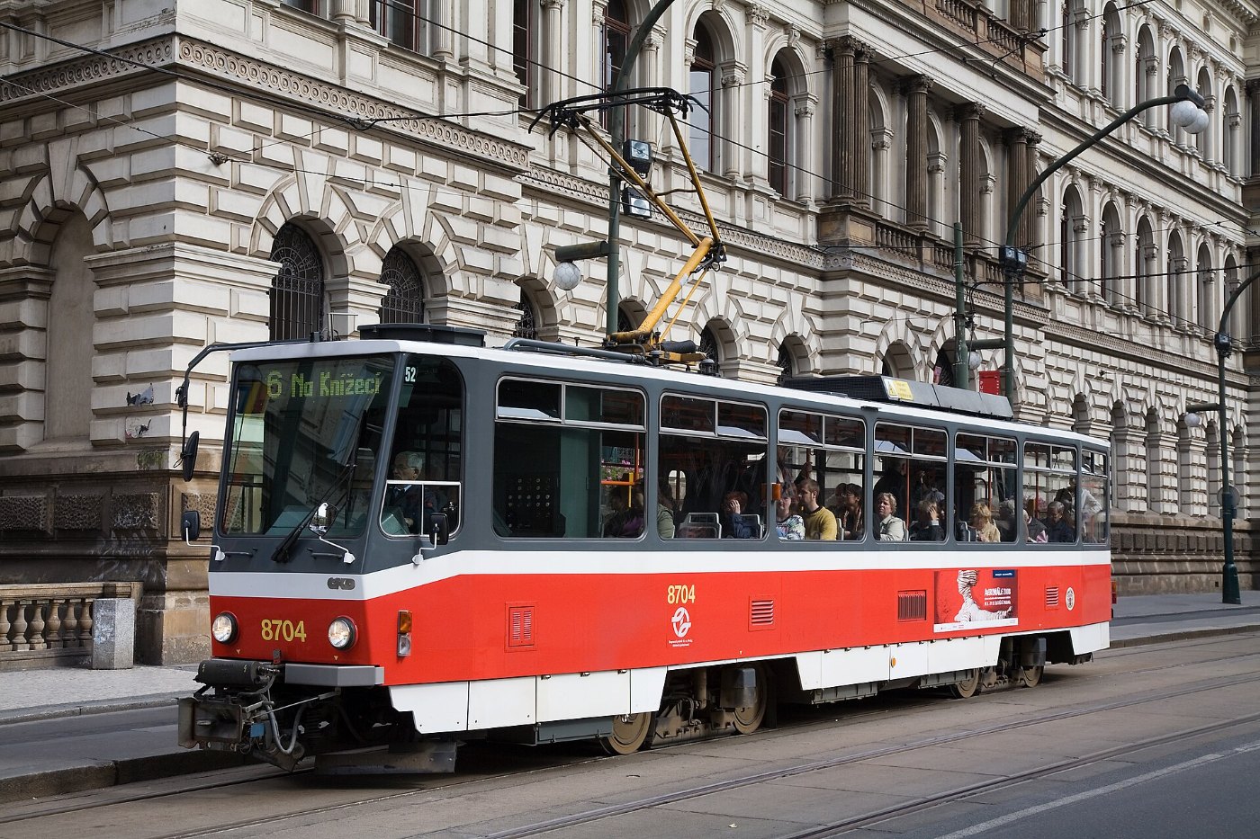 Tram on the street, Prague 8491