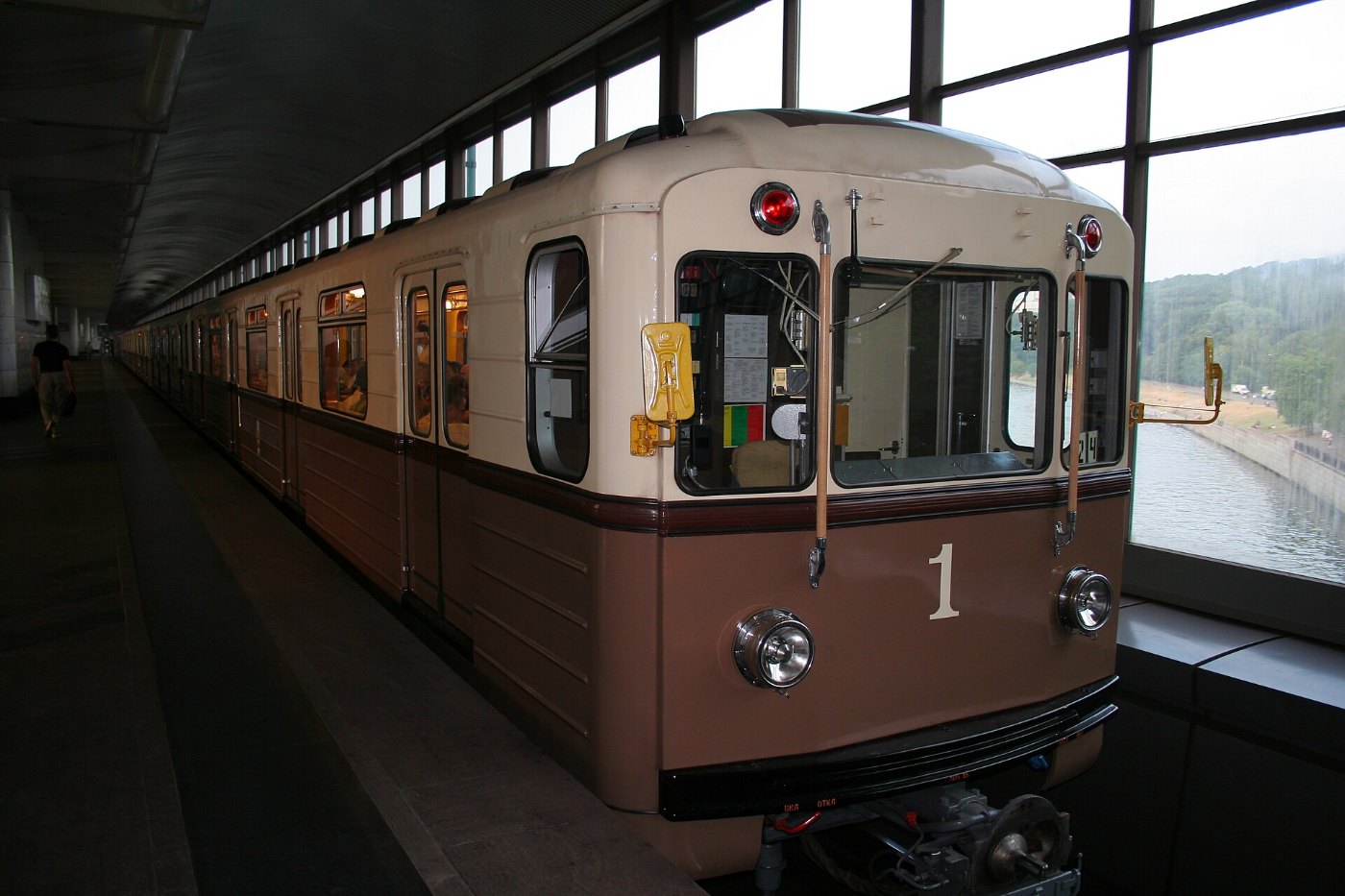 Retro train of Moscow Metro