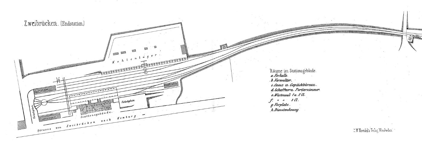 Bahnhof Zweibruecken 1870