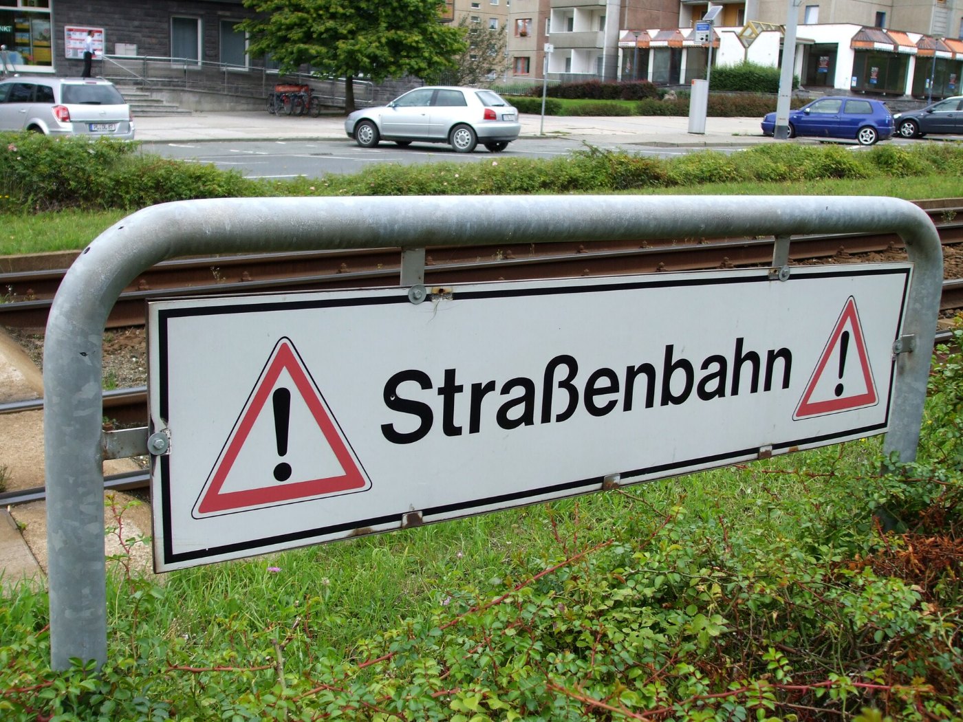Strassenbahn sign in Plauen