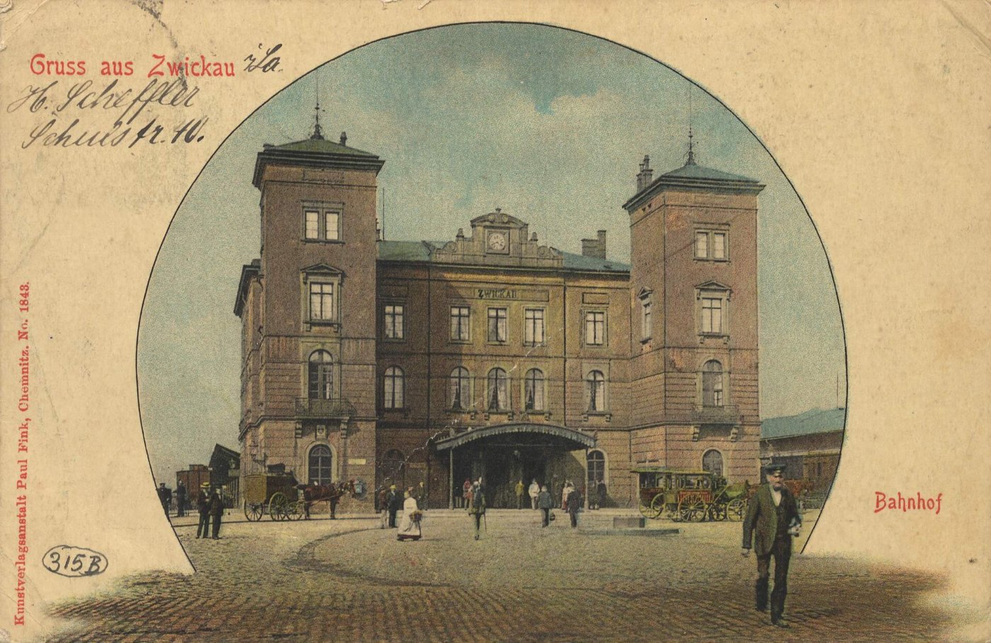 Zwickau, Sachsen Bahnhof (Zeno Ansichtskarten)