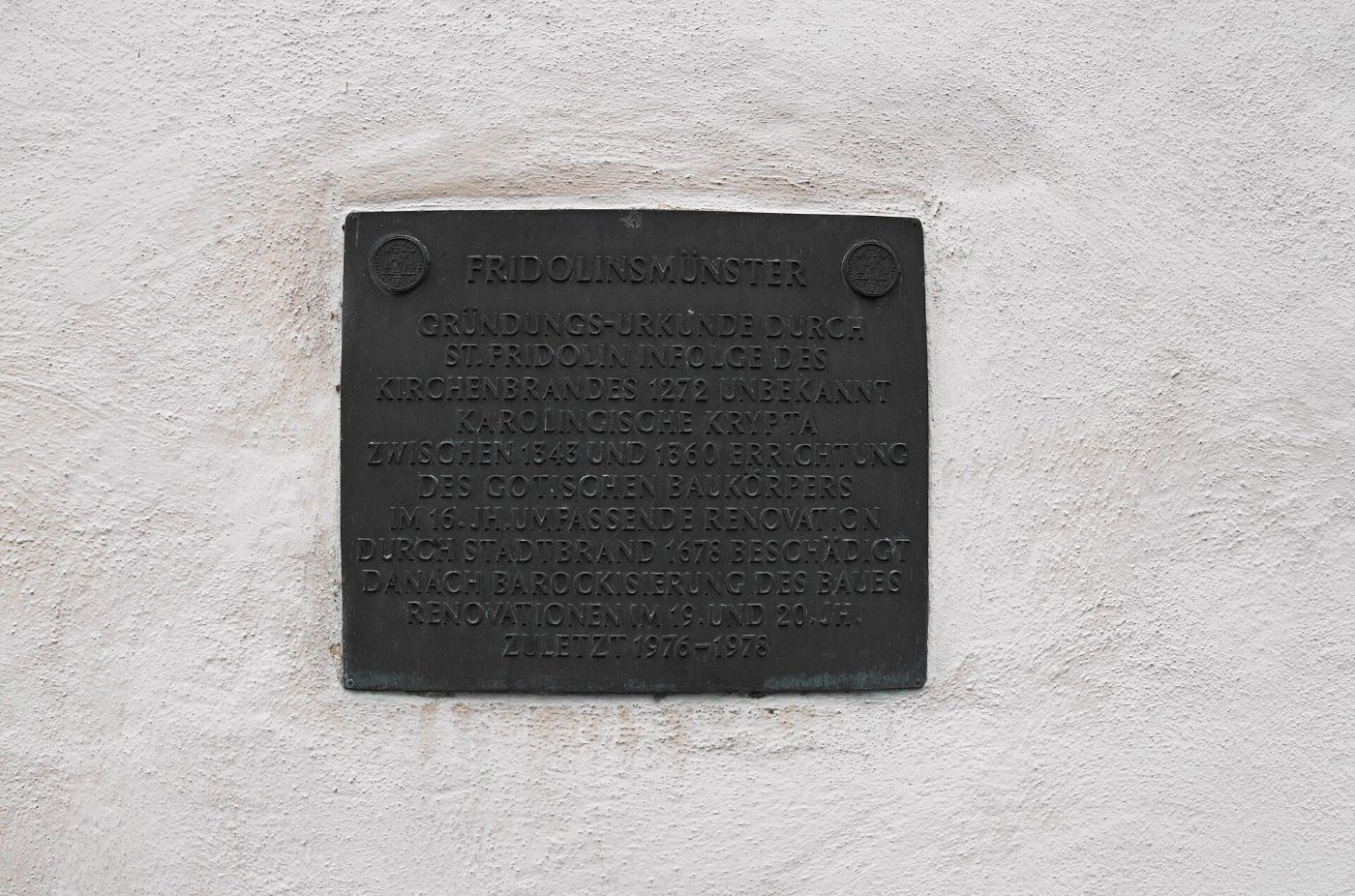 Bad Säckingen Fridolinsmünster Tafel
